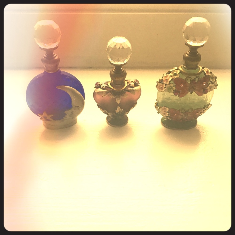 Old fashioned perfume bottles